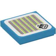 Tile 2 x 2 with Iggy Koopa and Barcode Print (Sticker)