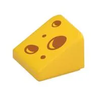 Brick Sloped 30° 1 x 1 x 2/3 (Cheese Slope) with Cheese Holes print