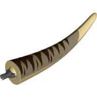 Animal Body Part, Dinosaur, Tyrannosaurus Rex Tail, with Pin, Dark Tan Top and Dark Brown Stripes Print
