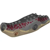 Animal Body Part, Dinosaur, Indoraptor Body with Dark Bluish Grey Top, Dark Red Spots print