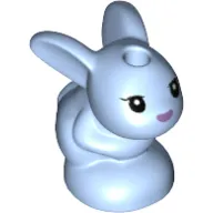 Animal, Rabbit / Bunny, Baby Sitting with Black Eyes and Lavender Nose Print
