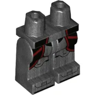 Hips and Pearl Titanium Legs with Armor Lines, Black and Red Kama Print