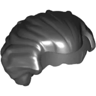 Hair Swept Back with Widow's Peak Chin-Length and Bushy in Back