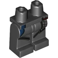 Hips and Black Legs with Dark Bluish Grey Knife Holster, Dark Blue Pocket print