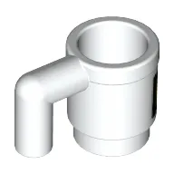 Equipment Cup / Mug with Gold Square, Reddish Brown 'TVA' Print