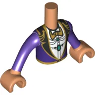 Minidoll Torso Boy Dark Purple Jacket, White Shirt, Black Lapels, Nougat Arms and Hands
