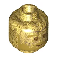 Minifig Head Albus Dumbledore, Gold Eyebrows, Beard, and Glasses, Reddish Brown Eyes and Mouth, Smile Print