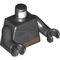 Torso Armor with Batman Logo, Copper Utility Belt Print, Black Arms and Hands