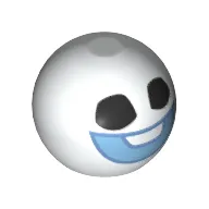 Technic Ball Joint with Open Mouth Face print (Snowgie)