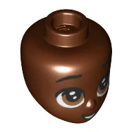 Minidoll Head Big Brown Eyes, Open Mouth print