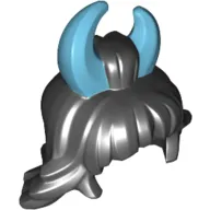 Hair Mid-length, Medium Azure Horns Print