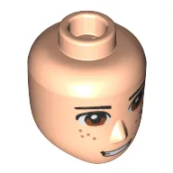 Minidoll Head Male, Hazel Eyes, Freckles print