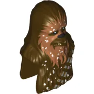 Minifig Head Special, Wookiee with Medium Nougat Face Fur and Teeth Print