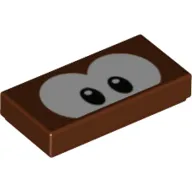 Tile 1 x 2 with White Eyes print