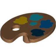 Equipment Paint Palette with Yellow, Azure, Blue, Dark Blue Paint Spots Print