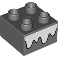 Duplo Brick 2 x 2 with Snow print