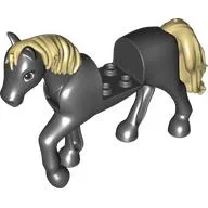 Animal, Horse with Raised Leg, Tan Mane and Tail print