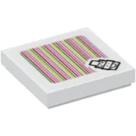 Tile 2 x 2 with Mechakoopa and Barcode Print (Sticker)