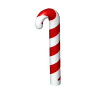 Candy Cane with Red Stripes Pattern