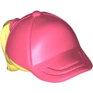 Hair and Hat / Cap, Ponytail Bright Light Yellow Print