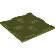 Plate Special 16 x 16 x 2/3 with Eight Recessed Edges with 1 x 4 Studs and Four Recessed Centers with 2 x 4 Studs