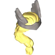 Hair and Crown, Long Braid, Flat Silver Crown Pattern