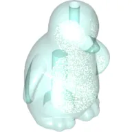 Animal, Bird, Penguin with Opal Trans-Light Blue Chest and Face Pattern