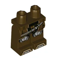 Hips and Dark Brown Legs with Robe, Silver Belt, Knee Pads, Toes print