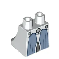 Hips and Legs Under Dress/Robe with Sand Blue Dress print