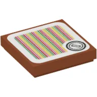 Tile 2 x 2 with Coin and Barcode Print (Sticker)