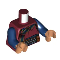 Torso Tunic, Dark Blue Trim, Dark Brown Straps, Belt print, Dark Blue Arms, Nougat Hands