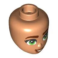 Minidoll Head, Reddish Brown Eyebrows, Olive Green Eyes print
