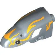 Creature Body Part, Ilu Head with Bright Light Orange Markings print