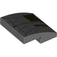 Slope Curved 2 x 2 x 2/3 with Dress/Robe, Dark Brown Patches/Pockets print