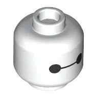 Minifig Head Baymax, Black Circles with Line print