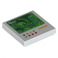 Tile 2 x 2 with Large Display Screen Showing Astronaut, Bionicle Cannon print