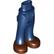 Minidoll Hips and Trousers with Back Pockets and Reddish Brown Shoes Print