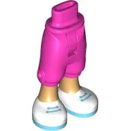 Minidoll Hips and Cropped Trousers with Warm Tan Legs, White/Medium Azure Shoes print [Thin Hinge]