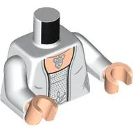 Torso, Jacket, White Shirt, Silver Trim, Necklace print, White Arms, Light Nougat Hands
