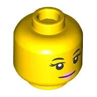 Minifig Head Nova, Bright Pink Lips, Smile / Closed Eyes, Open Mouth Sleeping