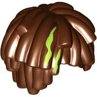 Hair Short Long Curls / Mop Top with Lime Splotch print