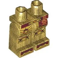 Hips and Pearl Gold Legs with Dark Red Belts, Gold Armor print