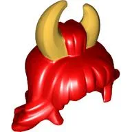 Hair Mid-length, Pearl Gold Horns Print