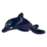Animal, Dolphin, Jumping with Bright Light Blue Spots print