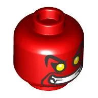 Minifig Head Jafar, Genie Form, Raised Eyebrows, Yellow Eyes, Big Grin, Teeth, Fangs print