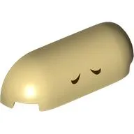 Brick Curved 1 x 4 x 1 Rounded Ends with Black Closed Eyes print