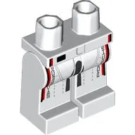 Hips and White Legs with Racing Suit, Black/Red Lines print