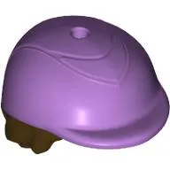 Hair and Hat, Short Dark Brown with Riding Helmet