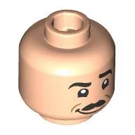 Minifig Head Walt Disney, Moustache, Open Mouth Smile / Closed Mouth Smile Print