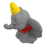 Animal, Elephant with Yellow Hat, Red Scarf print (Dumbo)